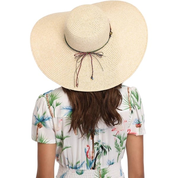 Kokoontaittuva aurinkohattu UPF 50+ naisille (beige)