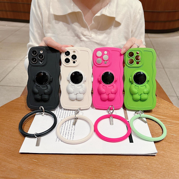 3D Astronaut Silikone Telefoncover til iPhone 14 Pro Max