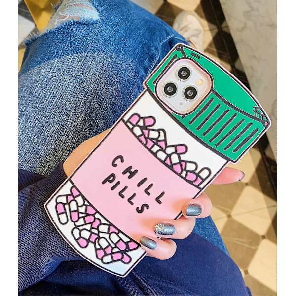 1 stk. Etuier Kompatible med iPhone 15 Pro Max Etui 3D Silikone (6.7) Sødt Tegneserie Dejligt Design Blødt Slankt Gummi Stødsikkert Cover til Apple
