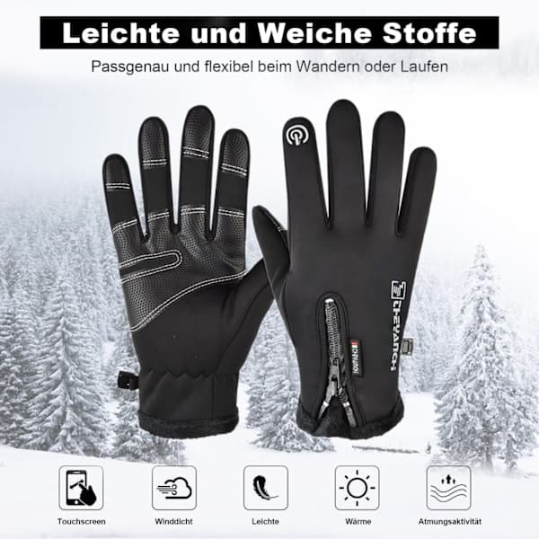 XL Cykelhandsker Varme Vinter Touchscreen Anti-Slip