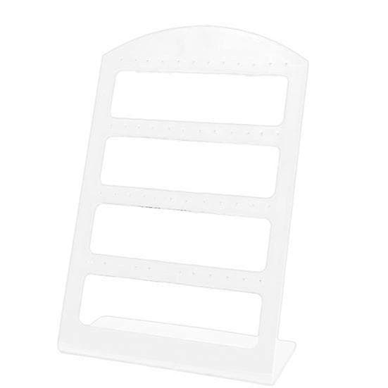 24/48 huller ørering display smykkeholder smykke display stand akryl organizer sort 48 black