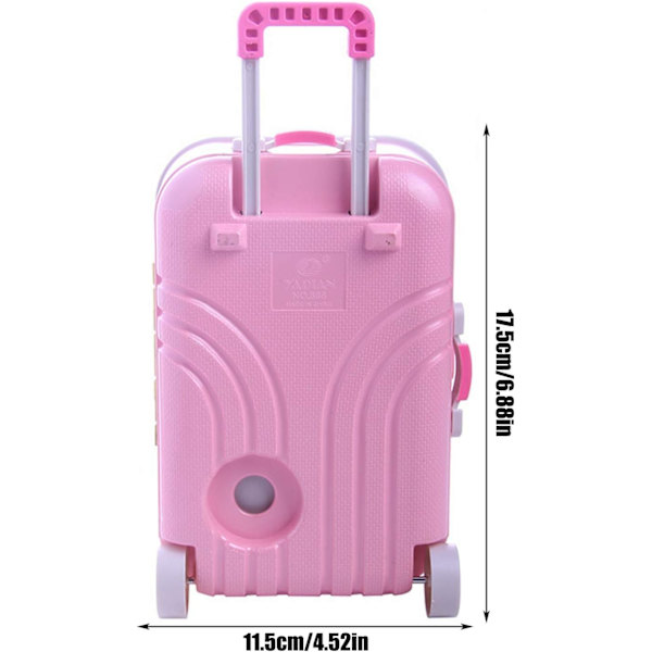1 st Mini Liten Resväska Spargris, Skrivbordssimulering Resväska Tillverkad (rosa)
