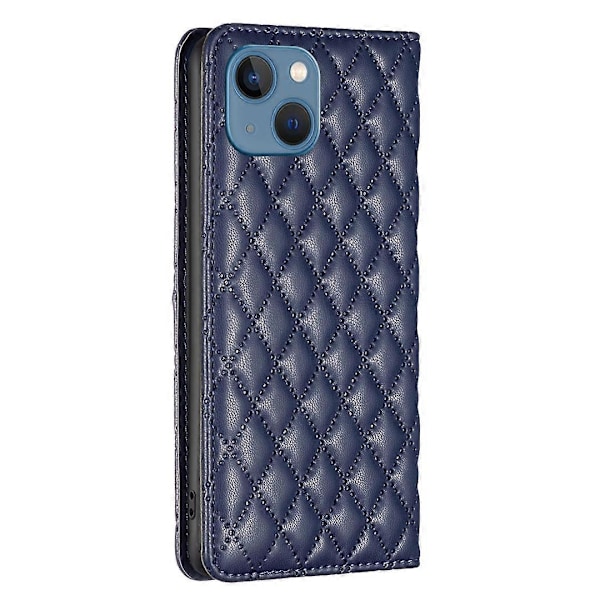 Diamantgitter Magnetisk Læder Flip Telefon Cover til iPhone 13