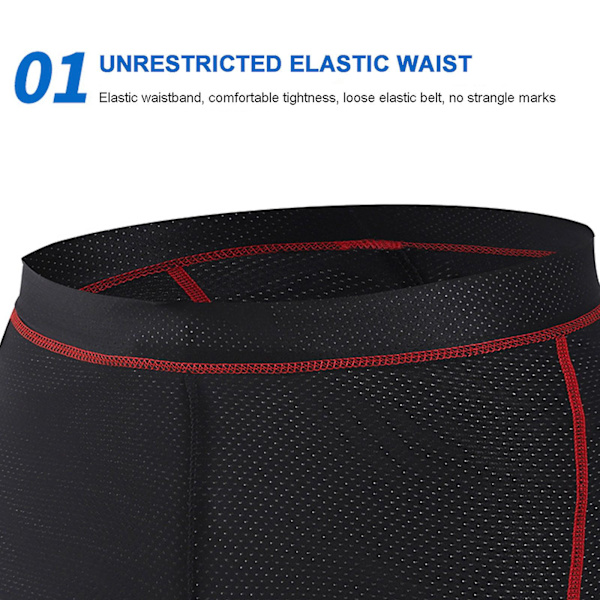 Polstrede cykelshorts Cykelundertøj 5d Åndbare bukser Shorts Mtb Kvinder Mænd Blå Sort