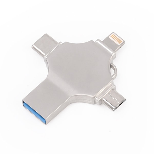 4 i 1 USB-flashdrev kompatibelt med iPhone, Micro USB
