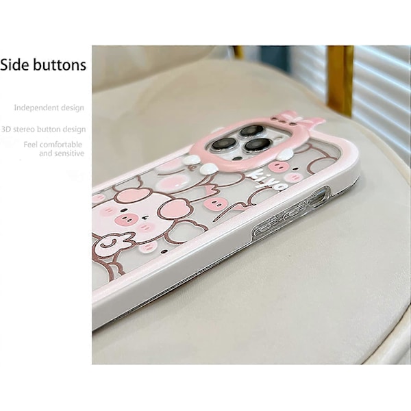 Kompatibelt med iPhone 14 Pro Max Skal, Sött mobilskal för iPhone 14 Pro Max, Tecknat Skal för iPhone 14 pro max, Härlig Gris Designad för iPhone 14 Pro