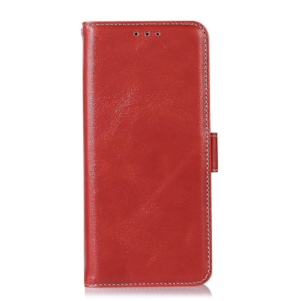 Til Iphone 14 Plus Crazy Horse Top Layer Ko Læder Telefon Cover