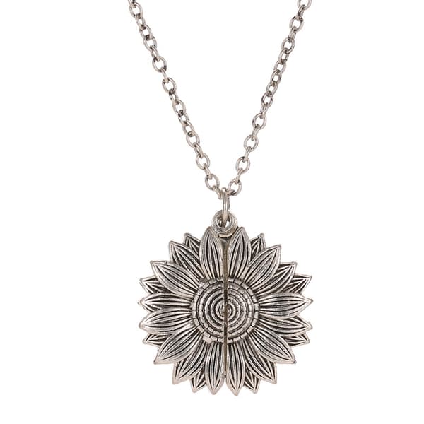 Du är mitt solsken Öppen Hänge Solros Halsband Boho Smycken