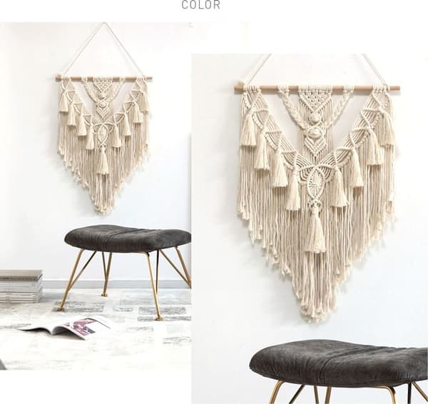 Veggteppe Veggdekor Boho Chic Boho Vevd Husdekor