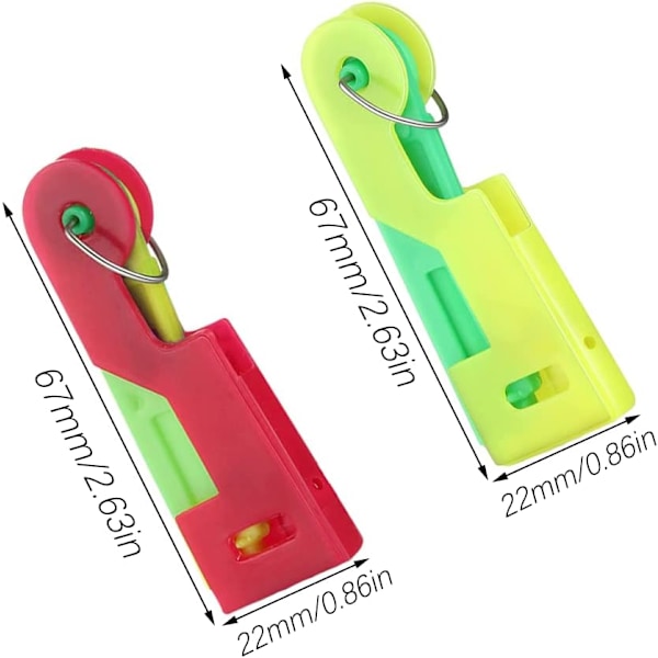 2 Stycken Nålträdare, Handnålar i Plast, DIY Trädningsverktyg, Nålträdare för Handsömnad (Färg Slumpmässig)
