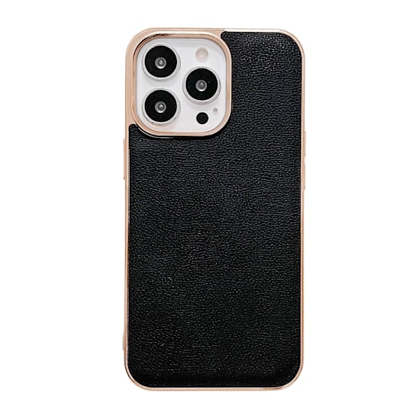 Läder Elektroplätering Telefonfodral För iPhone 14 Pro