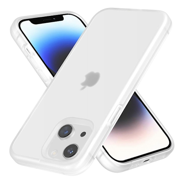 För iPhone 15 Plus PC+TPU Hybrid Skal Anti-Rep Telefonskal Gummibelagd Yta