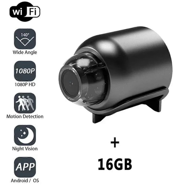 Mini 1080P HD -kamera WiFi Langaton Yönäkö Liiketunnistus Videokamera Kodin Turvakamera