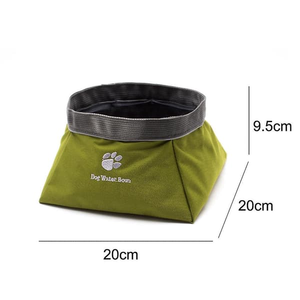 Hundefoder- og vandskål, foldbar, bærbar