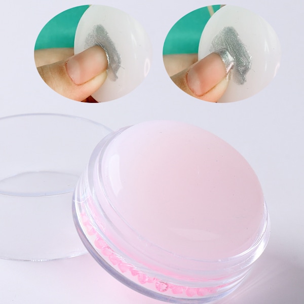 Neglekunststempel, transparent mykt klart stempel white