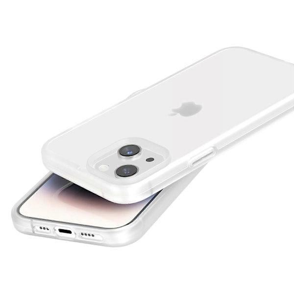För iPhone 15 Plus PC+TPU Hybrid Skal Anti-Rep Telefonskal Gummibelagd Yta