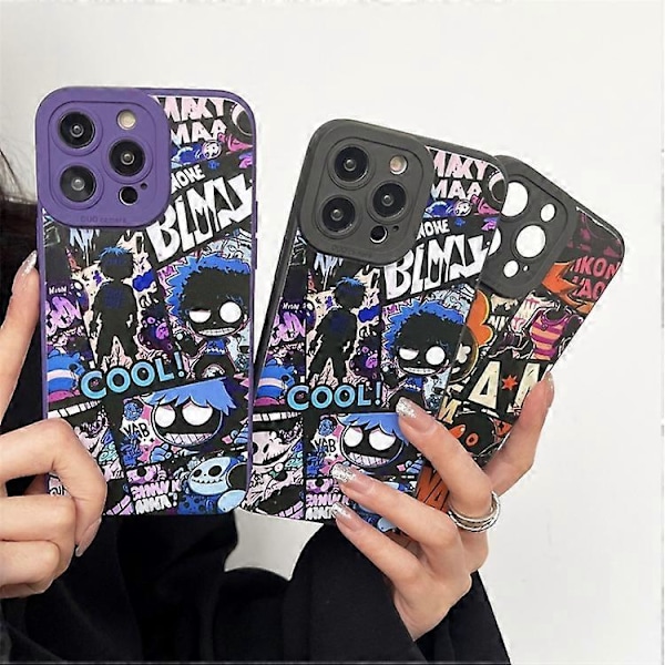 iPhone 15 nestemäinen Angel Eyes Comics TPU -puhelinkotelo