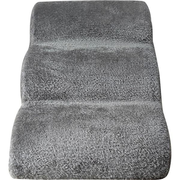 Husdjurstrappor 3-stegs Hundtrappor Hundramp 60 x 42 x 39 cm Grå