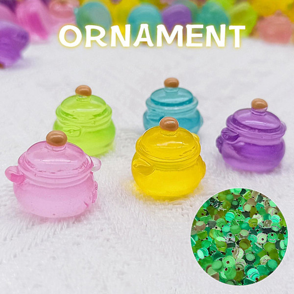 20 st Creative mini gelé mjölkburkar i resin gold