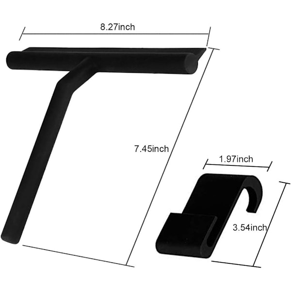 Sort Silikon Squeegee, Glasrensningsstøvsuger med Krog