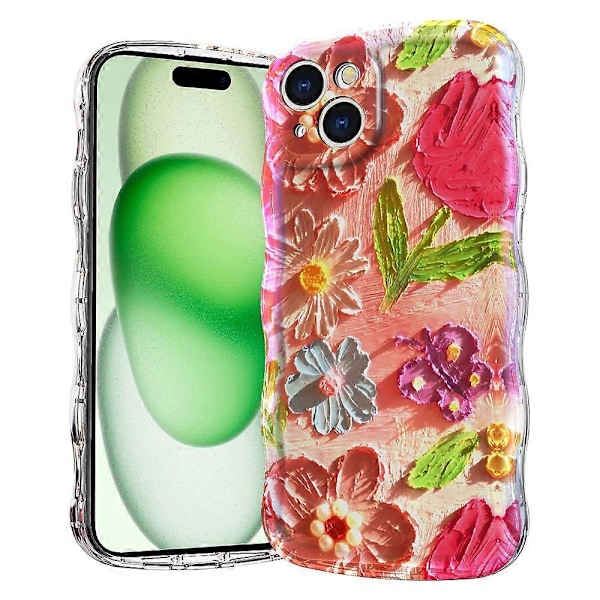 iPhone 15 Magneettikotelo Aalto Reuna Glitter TPU Puhelimen Takakansi - GWL10224