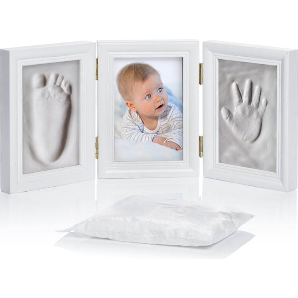 Baby Fotoramme Gave Sæt Håndaftryk Fodaftryk og Fotoramme