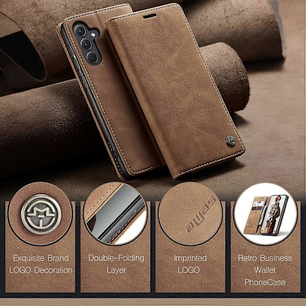 Til Samsung Galaxy A56 5G Etui CASEME 013 Serie Kortholder Stativ Læder Telefon Cover