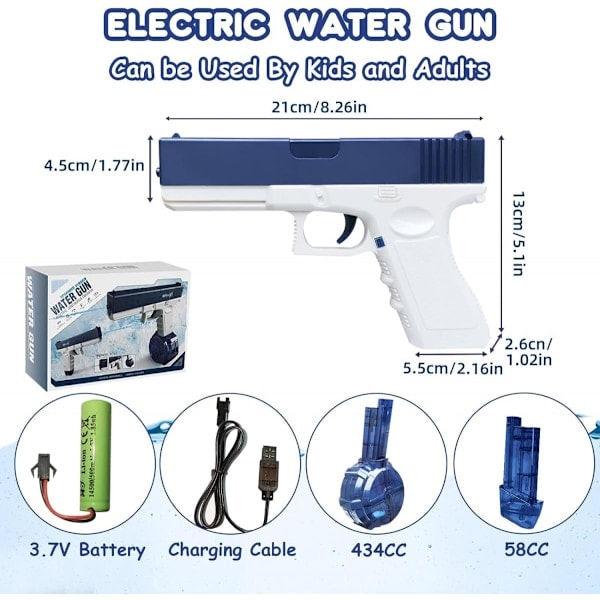 Elektrisk vattenpistol med dubbla magasin