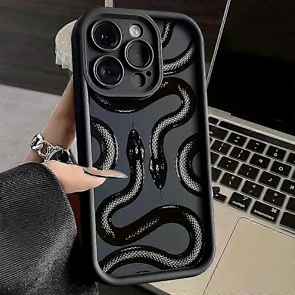 Söpö piirros hauska käärme suojakotelo IPhone 14 Pro Maxille