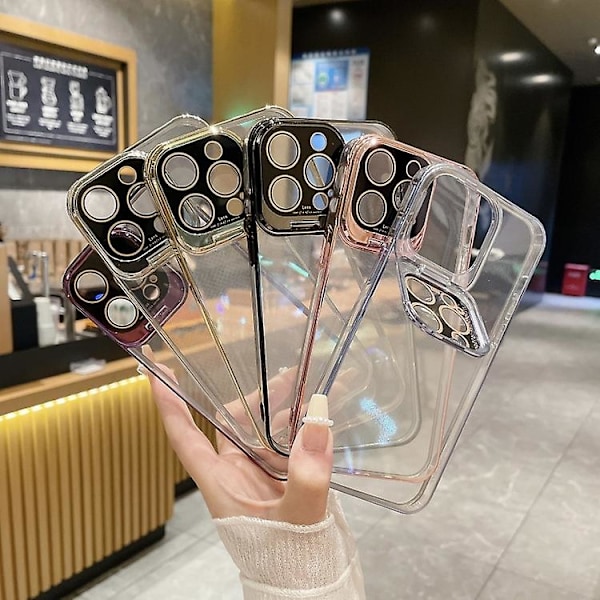 iPhone 14 Pro -puhelimen galvanoidulla linssinsuojuksella varustettu TPU-puhelinkotelo