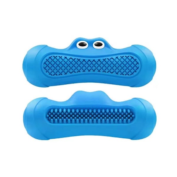 Uovervinnelige store hundeleker, tyggeleker for hunder, tannbørsteleker blue