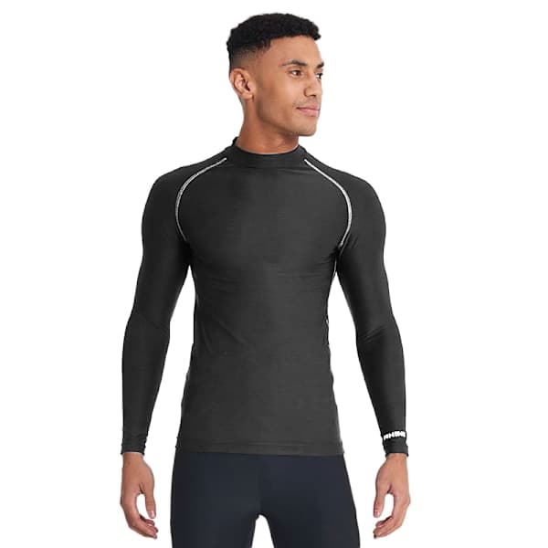 Rhino Herre Termisk Undertøj Langærmet Base Layer Vest Top 2X Sort Heather 2XL Sort Heather 2xl Black Heather 2xl