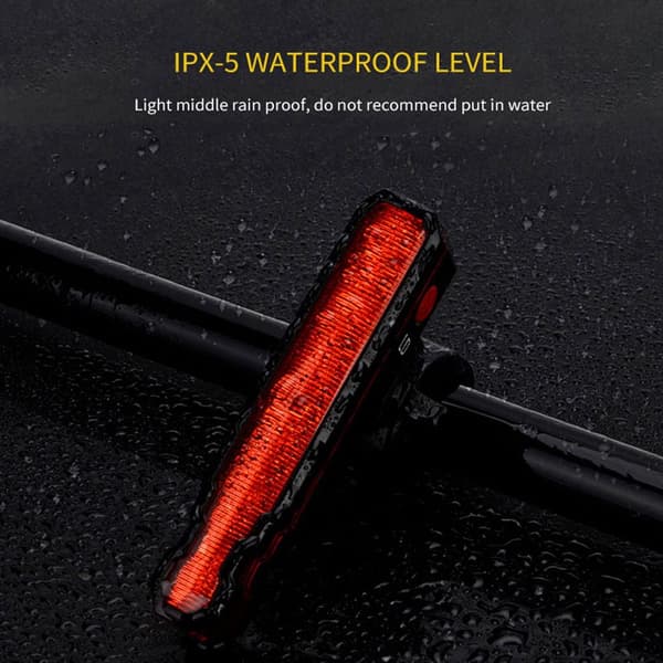 USB Genopladelig Laser LED Cykel Baglygte Sikkerhedsadvarselslys