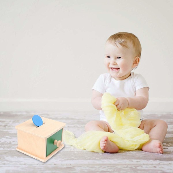 Montessori Baby Møntboks Træ Hånd-Øje Koordination Legetøj