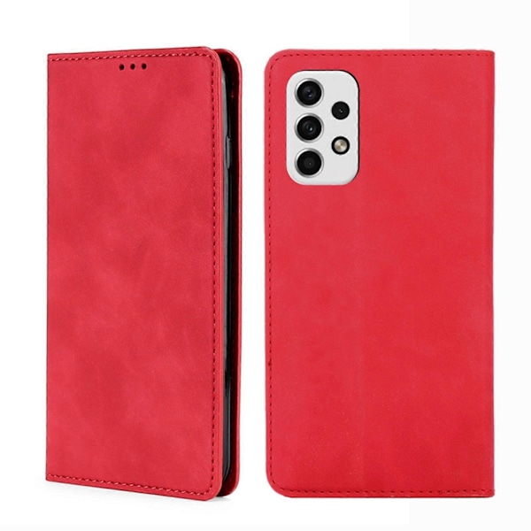 För Samsung Galaxy A23 5G Skinnkänsla Magnetisk Horisontell Flip Läder Telefonfodral