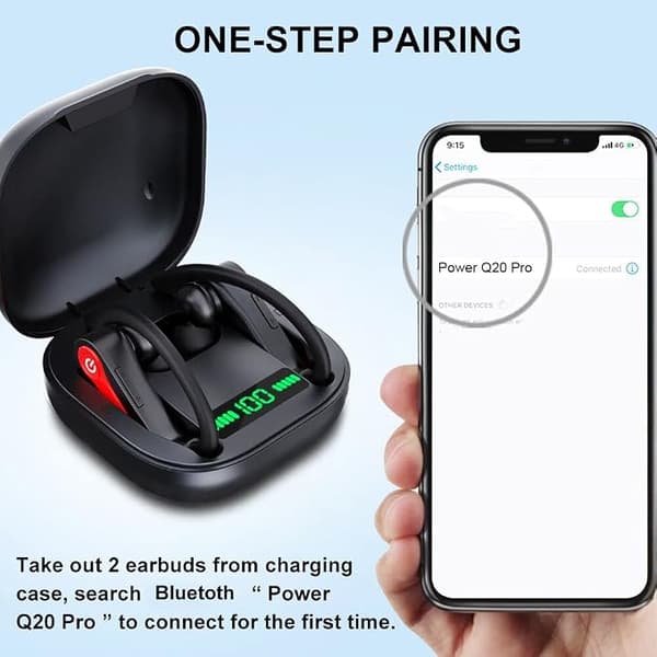 Bluetooth-øretelefon vanntett trådløs sport-øretelefon in-ear