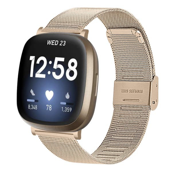 Fitbit Versa 3 / Sense armbånd Rustfritt stål Gull