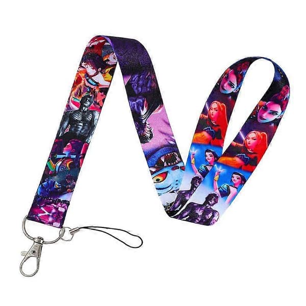 Anime Kpop Demon Hunters Lanyard Kortholder Halsrem Nøglering Gave til Studenter Venner