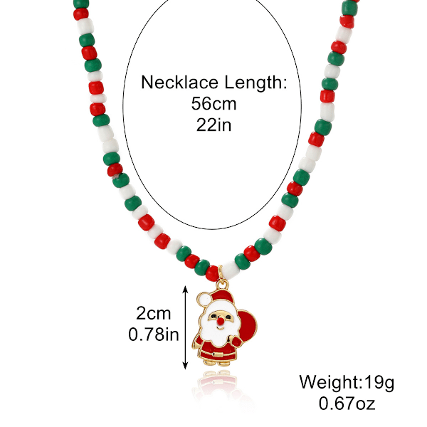 Julhalsband Julgrus Stackbart Halsband Färgglatt