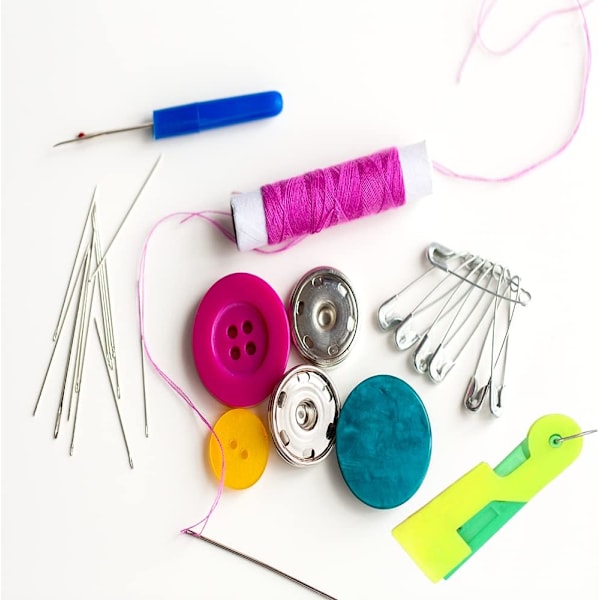 2 Stycken Nålträdare, Handnålar i Plast, DIY Trädningsverktyg, Nålträdare för Handsömnad (Färg Slumpmässig)