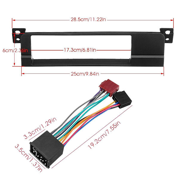 Bilradio Fascia Adapter Panel för 3-serie E46 1998-2005 CD DVD Stereo Ram Installationskit