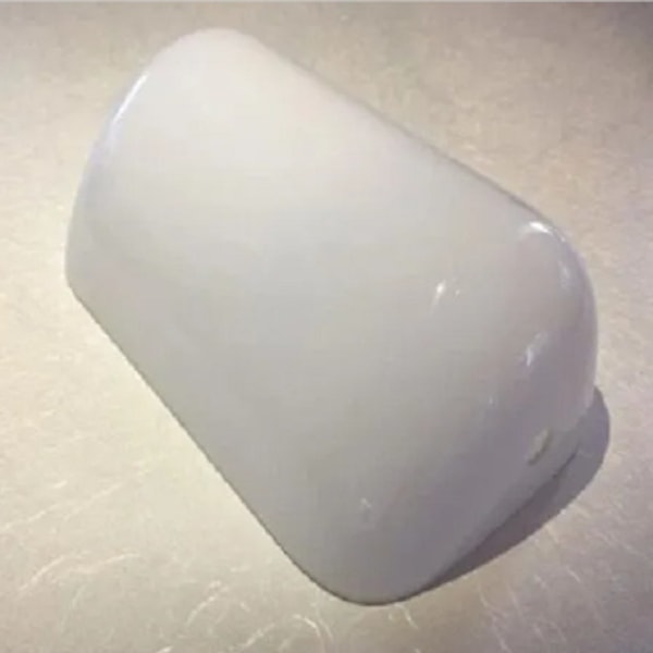 Udskiftnings lampeskærm lavet af glas, retro bank glas lampeskærm white