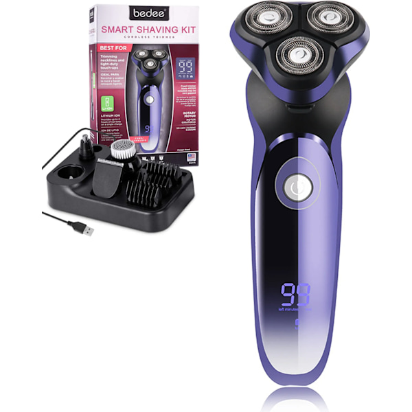 Elektrisk rakapparat med precisionstrimmer och skäggtrimmer
