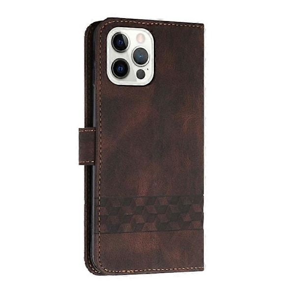 Cubic Skin Feel Flip Læder Telefon Cover til iPhone 13 Pro (Blå)