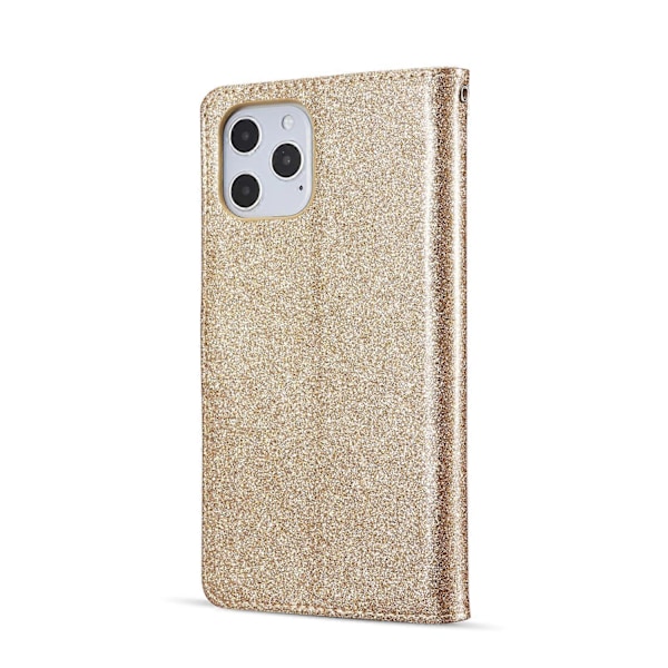 Glitterpulver Kärlek Läder Telefonfodral för iPhone 13