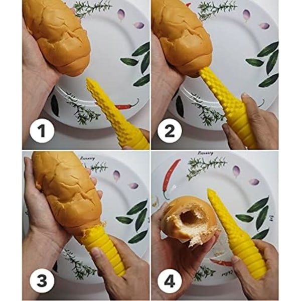 Hot Dog -sämpylän pora, täydellinen grillaamiseen ja BBQ:hon, ihanteellinen koko bratwurstille ja muille makkaroille Yellow