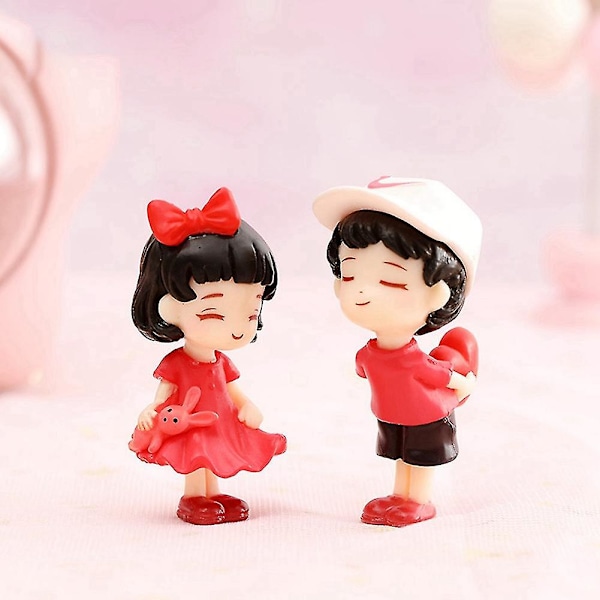 2 stk. Elsker Figurer Par Miniature Desktop Hjem Dekoration