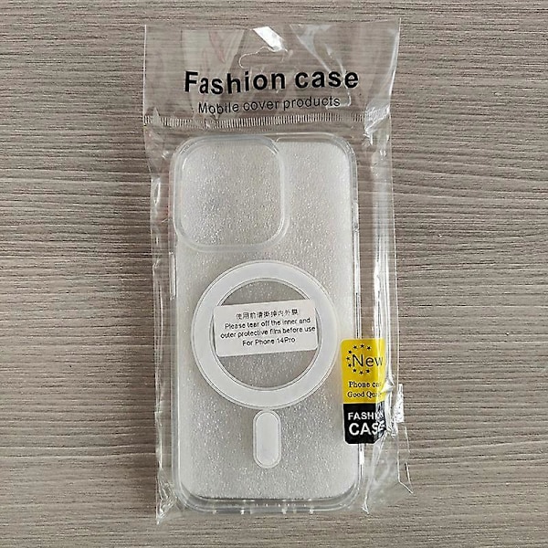 Lämplig för iPhone 16 Apple magnetiskt mobilskal magsafe enfärgat transparent animation anti-fall 16PRO mjukt skal iPhone15 plus