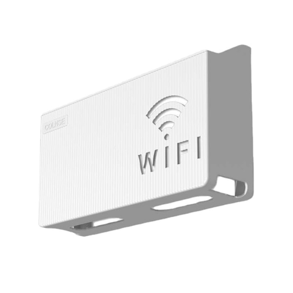 Trådløs Router Hylde Opbevaringsboks Væghængt ABS Hvid