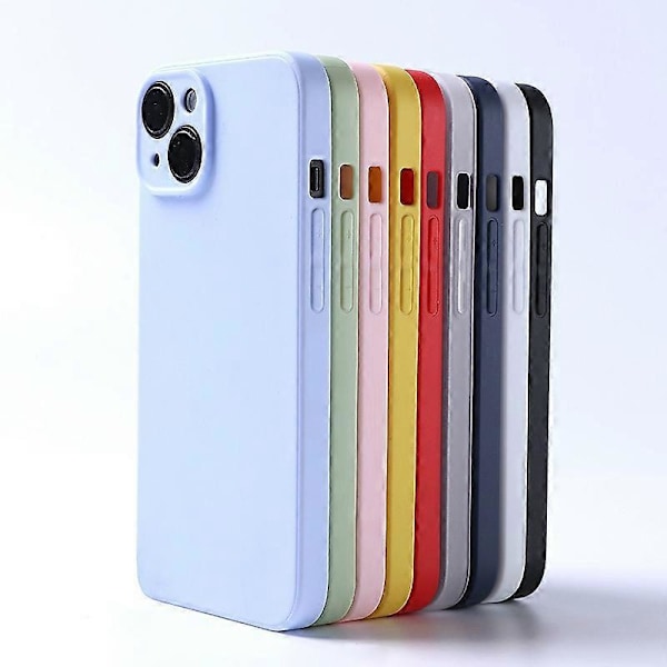 Passer for iPhone 16 mobiltelefondeksel 15 Pro Max frostet silikonbeskyttelsesdeksel lys lilla iPhone16 plus
